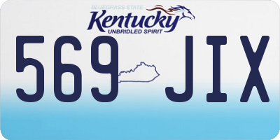 KY license plate 569JIX