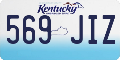 KY license plate 569JIZ