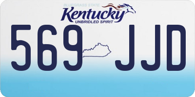 KY license plate 569JJD
