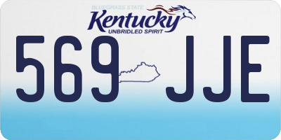 KY license plate 569JJE