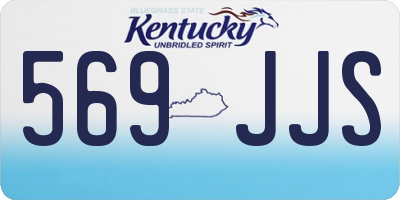 KY license plate 569JJS