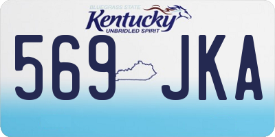KY license plate 569JKA