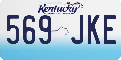 KY license plate 569JKE