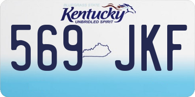 KY license plate 569JKF