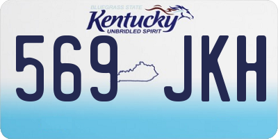 KY license plate 569JKH
