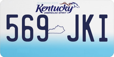 KY license plate 569JKI