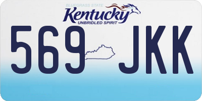 KY license plate 569JKK