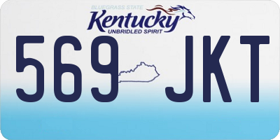 KY license plate 569JKT