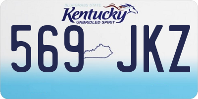 KY license plate 569JKZ