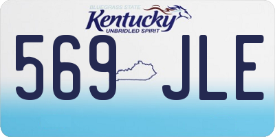 KY license plate 569JLE