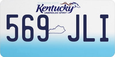 KY license plate 569JLI