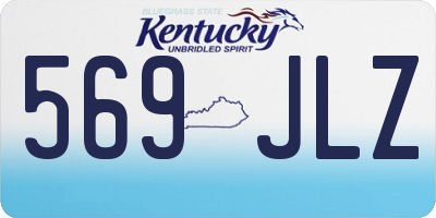 KY license plate 569JLZ