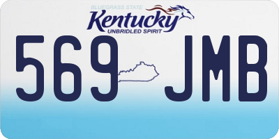 KY license plate 569JMB