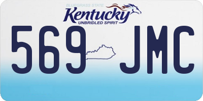 KY license plate 569JMC