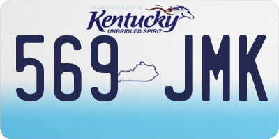 KY license plate 569JMK