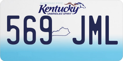 KY license plate 569JML