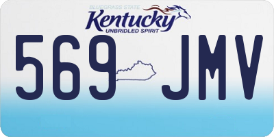 KY license plate 569JMV
