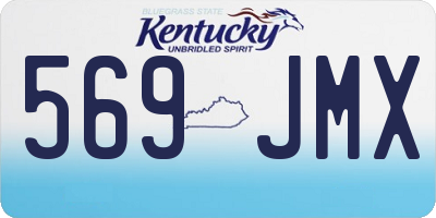 KY license plate 569JMX