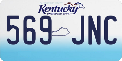 KY license plate 569JNC