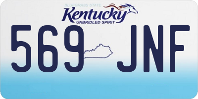 KY license plate 569JNF