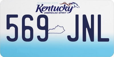 KY license plate 569JNL
