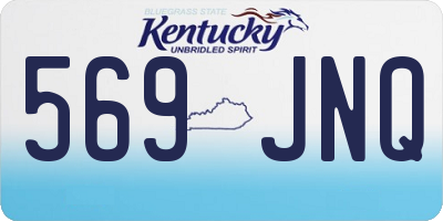 KY license plate 569JNQ