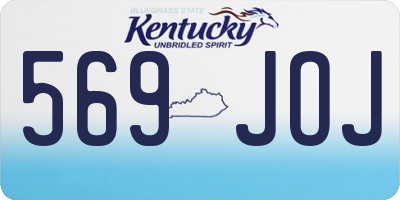 KY license plate 569JOJ