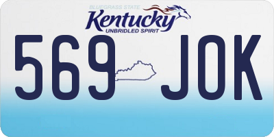 KY license plate 569JOK