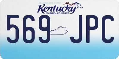 KY license plate 569JPC
