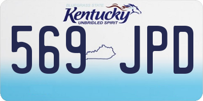 KY license plate 569JPD