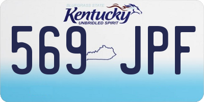 KY license plate 569JPF