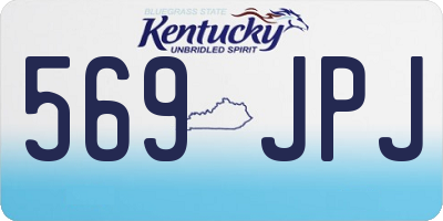 KY license plate 569JPJ
