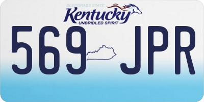 KY license plate 569JPR