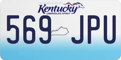 KY license plate 569JPU