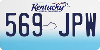 KY license plate 569JPW