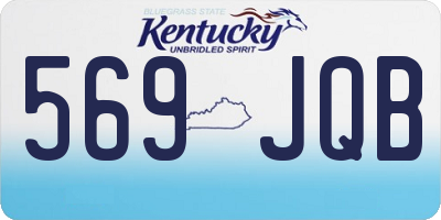 KY license plate 569JQB