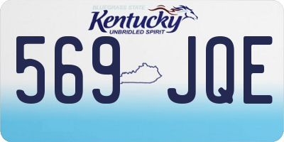 KY license plate 569JQE