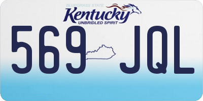 KY license plate 569JQL