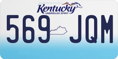 KY license plate 569JQM
