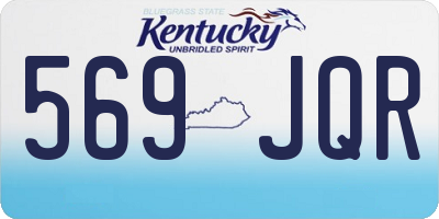 KY license plate 569JQR