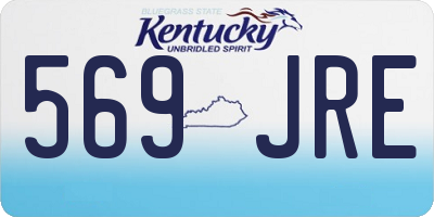KY license plate 569JRE