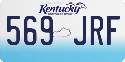 KY license plate 569JRF