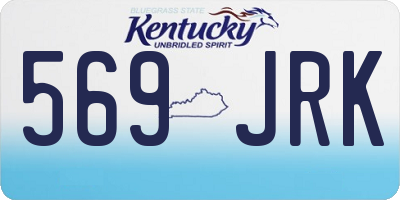 KY license plate 569JRK