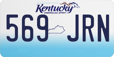 KY license plate 569JRN