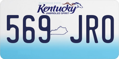 KY license plate 569JRO