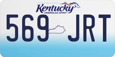 KY license plate 569JRT