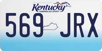 KY license plate 569JRX