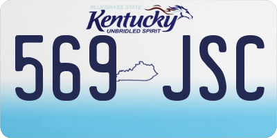 KY license plate 569JSC