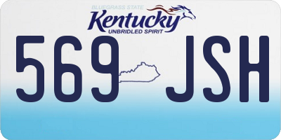 KY license plate 569JSH