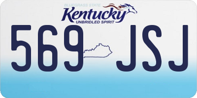 KY license plate 569JSJ